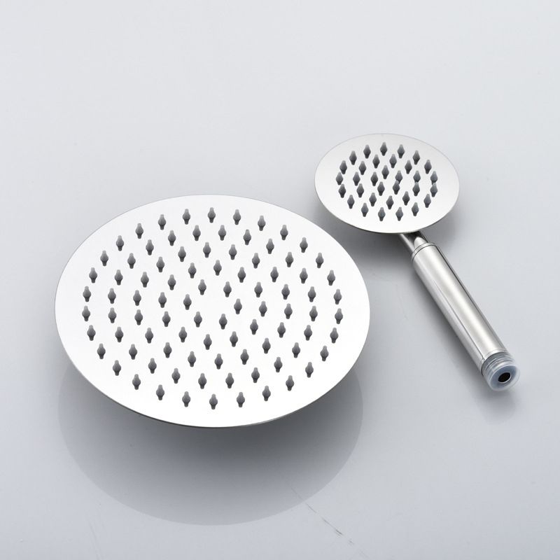 Lisslune | Home Round Dual Shower Heads Modern Style Wall Mounted Metal Dual Shower