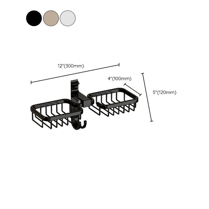 Lisslune | Modern Bathroom Accessories Set Bathroom Shelf Black/Silver/Gray Bathroom Accessories Set