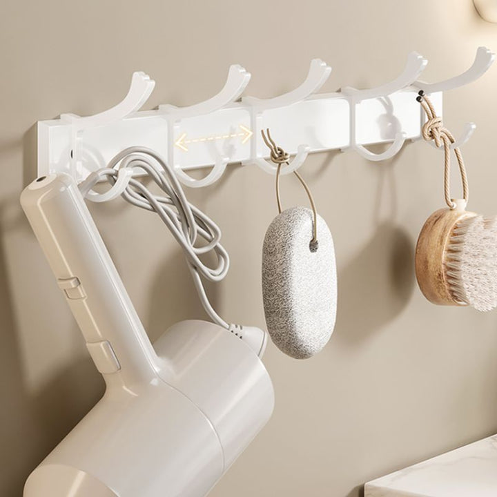 Lisslune | Contemporary bathroom accessory set made of matte stainless steel-aluminum with bathrobe hook/bath shelf