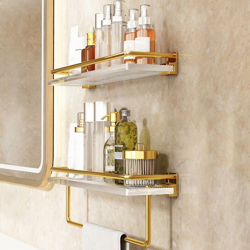 Lisslune | Modern Silver/Gold Bathroom Hardware Set Bathroom Shelf Bathroom Set