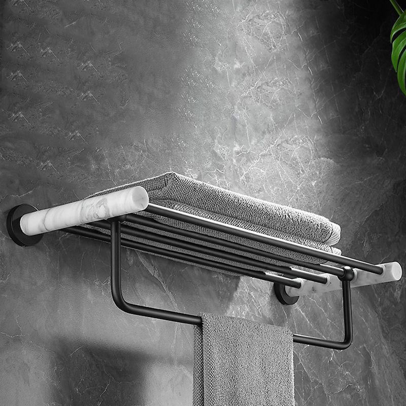 Lisslune | Metal and Marble Bathroom Hardware Set as Individual Piece or Set in Black