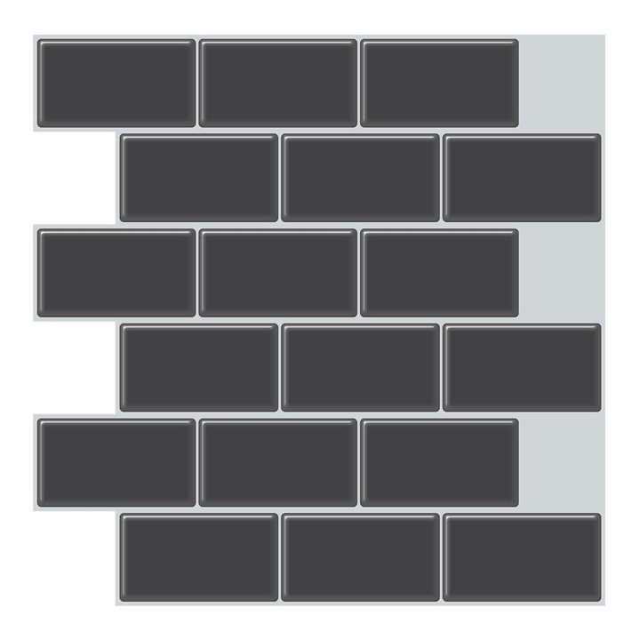 Lisslune | Modern Peel and Stick Tiles PVC Subway Tile Peel and Stick Wall Tile for Bathroom