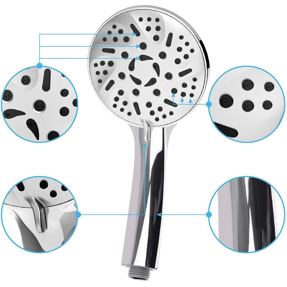 Lisslune | Modern Dual Shower Head Square High Arc Shower Head in Silver