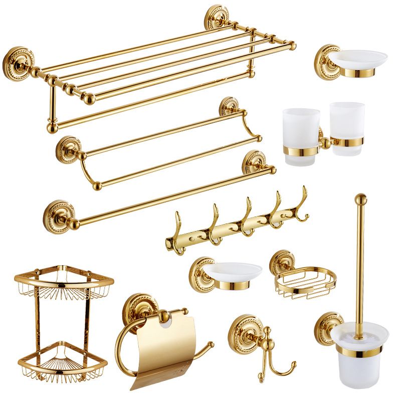 Lisslune | Traditional Golden Bathroom Accessories Set Copper Bathroom Set