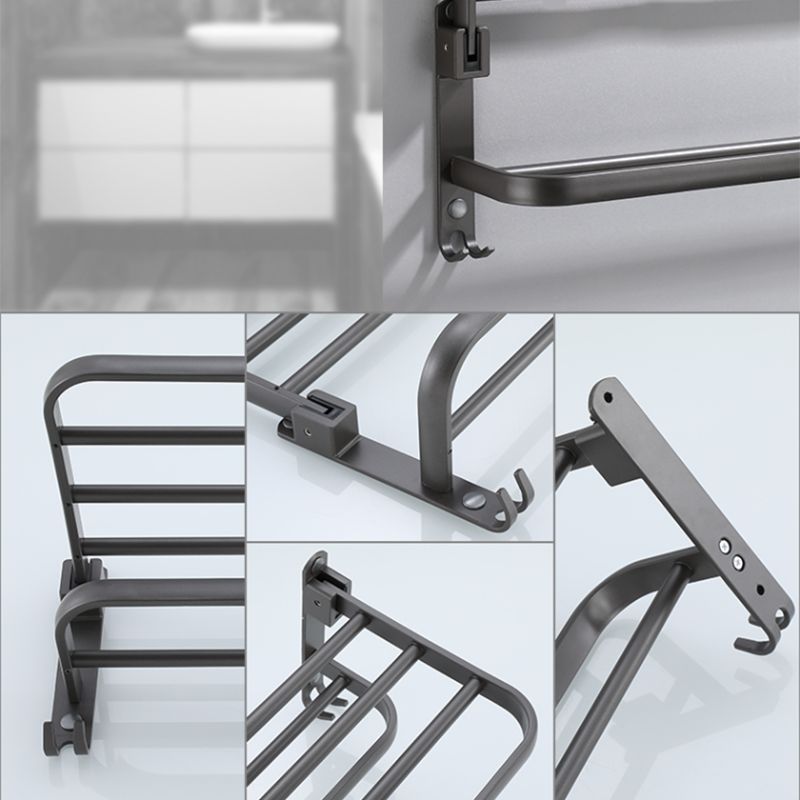 Lisslune | Modern Bathroom Fixture Set Towel Bar Gray Bathroom Shelf Bathroom Set