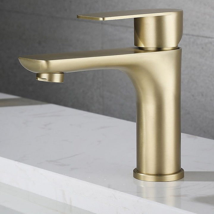 Lisslune | Modern Vessel Faucet Copper Single Handle Low Arc Vessel Faucet for Home