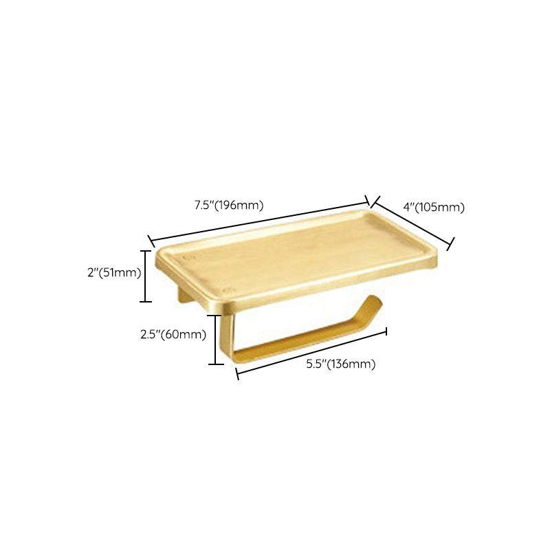 Lisslune | Modern Bathroom Hardware Paper Holder Bathroom Shelf Gold Bathroom Accessories Set