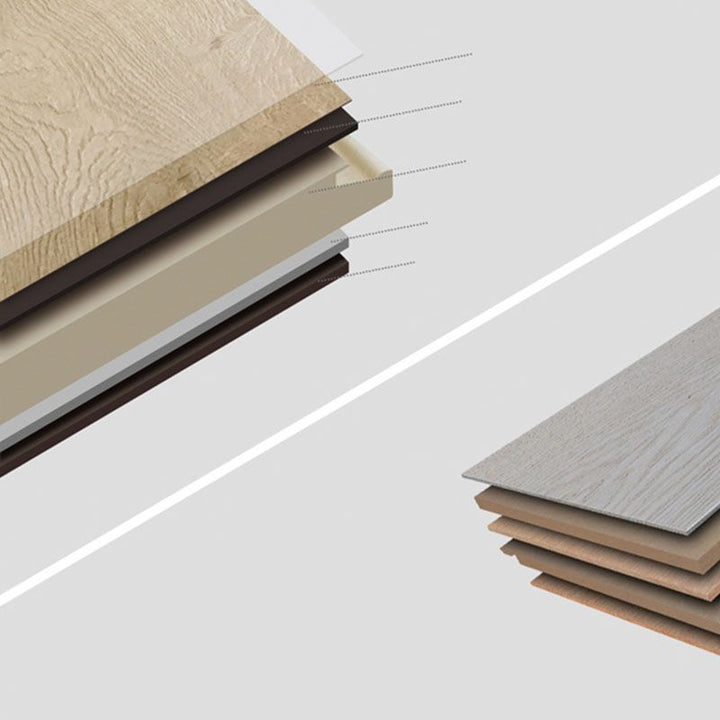 Lisslune | Modern Interior Floor Covering Wood Look Peel and Stick Rectangular Flooring Vinyl