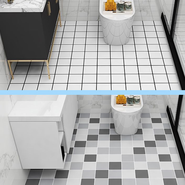 Lisslune | Modern vinyl floor planks peel & stick grid print PVC flooring
