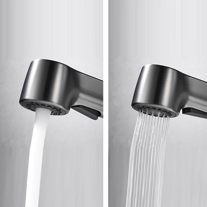 Lisslune | 1-Handle Brush Nickel Widespread Faucet Single Hole Bathroom Vessel Faucet with Brass