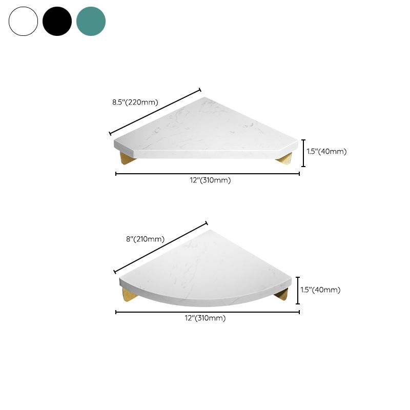 Lisslune | Aluminum Bathroom Accessory Set 4 cm high Marble Bath Shelf