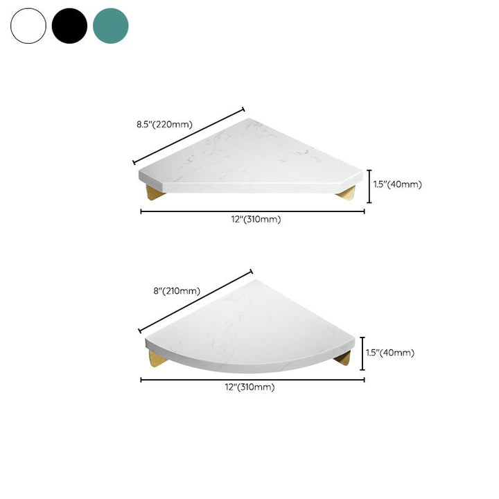 Lisslune | Aluminum Bathroom Accessory Set 4 cm high Marble Bath Shelf