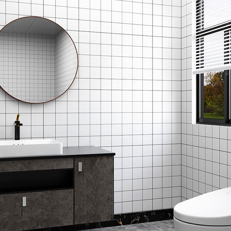 Lisslune | Square Grid Mosaic Tiles waterproof Peel-and-Stick Tile for backsplash