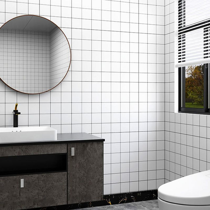 Lisslune | Square Grid Mosaic Tiles waterproof Peel-and-Stick Tile for backsplash