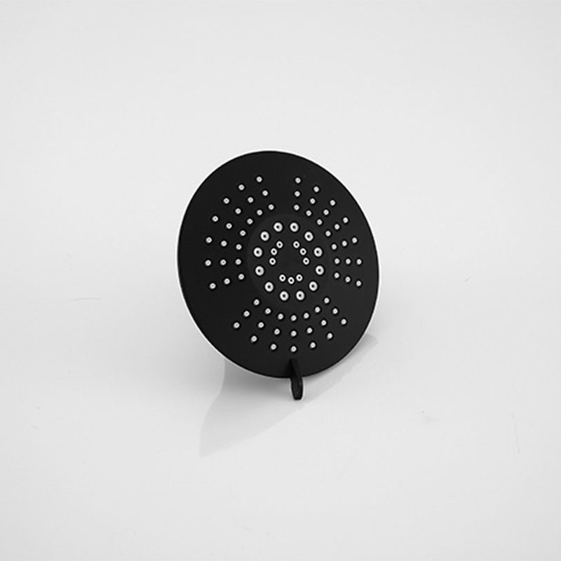 Lisslune | Round Fest Shower Head Matte Black 5 Spray Patterns Wall Mounted Shower Head
