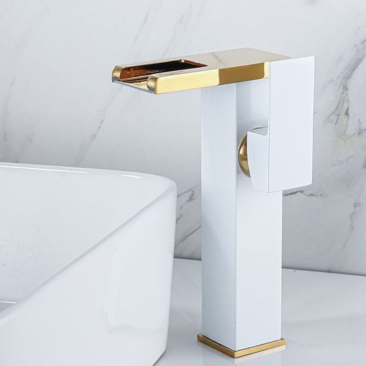 Lisslune | Contemporary Sink Faucet Solid Color Low Arc Bathroom Sink Faucet