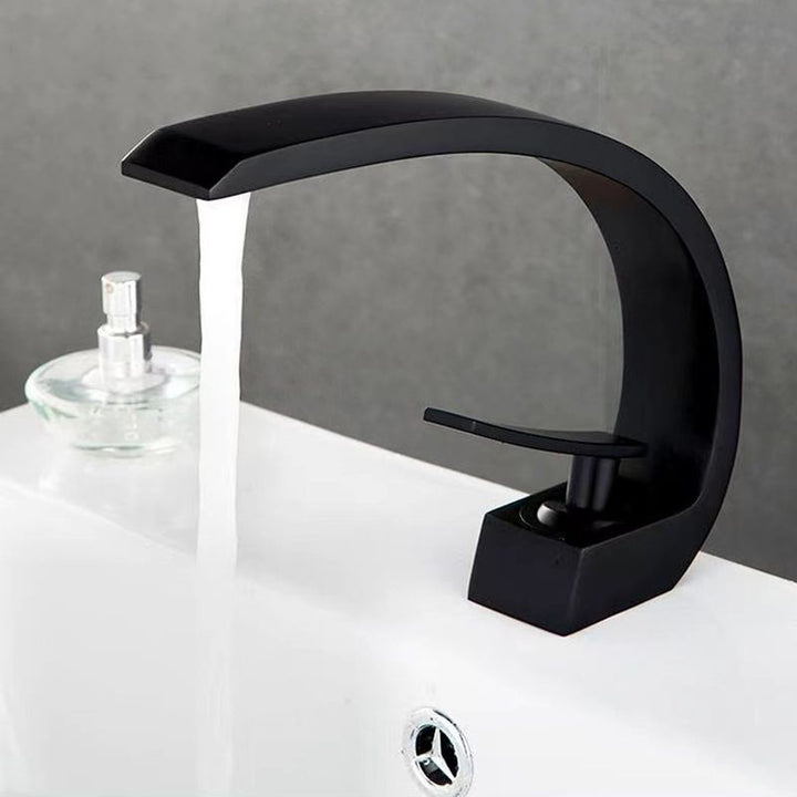 Lisslune | 17 cm High Sink Faucet Luxury 1 Hole Sink Faucet Cubic Bathroom Faucet