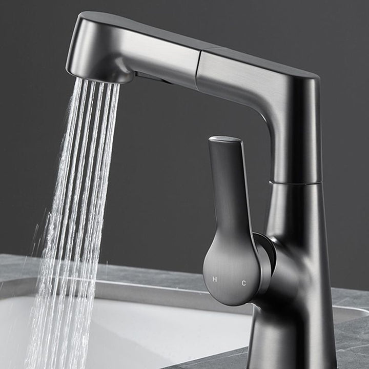 Lisslune | Modern 1-Lever Basin Faucet Round Basin Faucet Brass