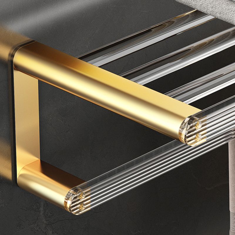 Lisslune | Bathroom Accessories Set in Gold Metal and Acrylic Bathroom Accessories Set