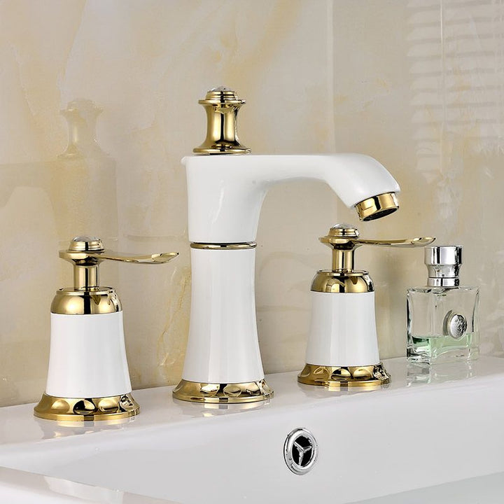 Lisslune | Glam Bathtub Faucet Trim Deck Mounted Lever Handle Swivel Spout Bathtub Faucet