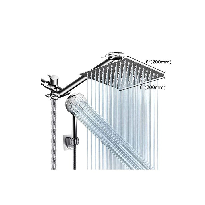Lisslune | Modern shower combination spray 5 setting patterns handheld shower head with large shower head