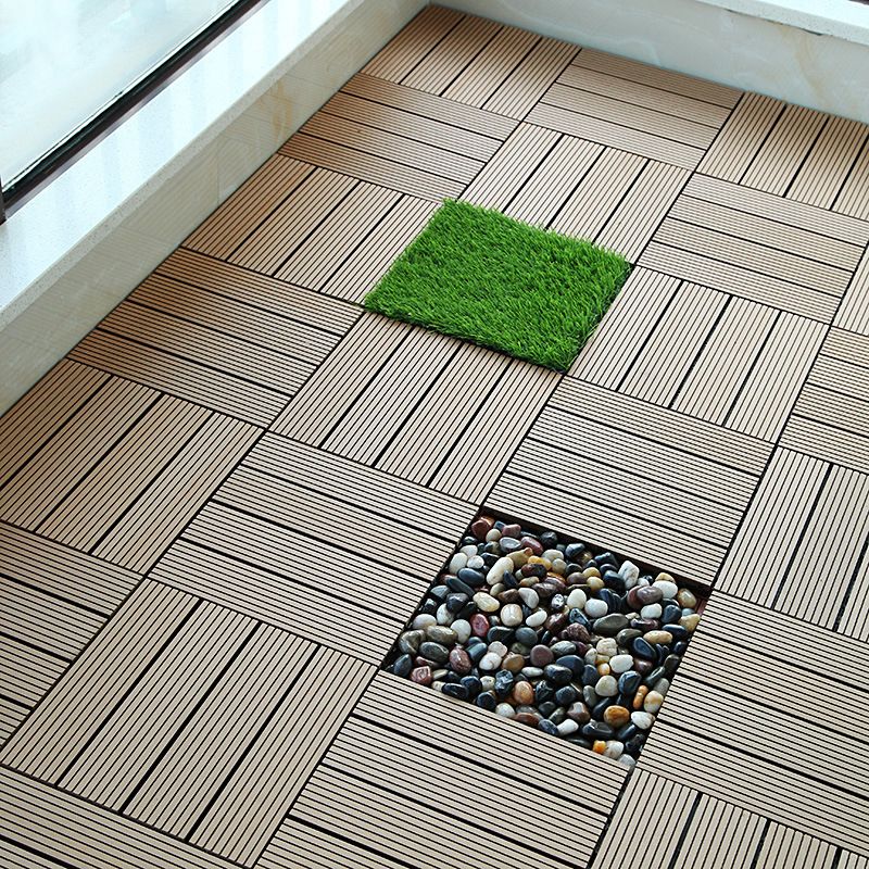 Lisslune | Rectangular constructed tiles water-resistant parquet flooring for balcony