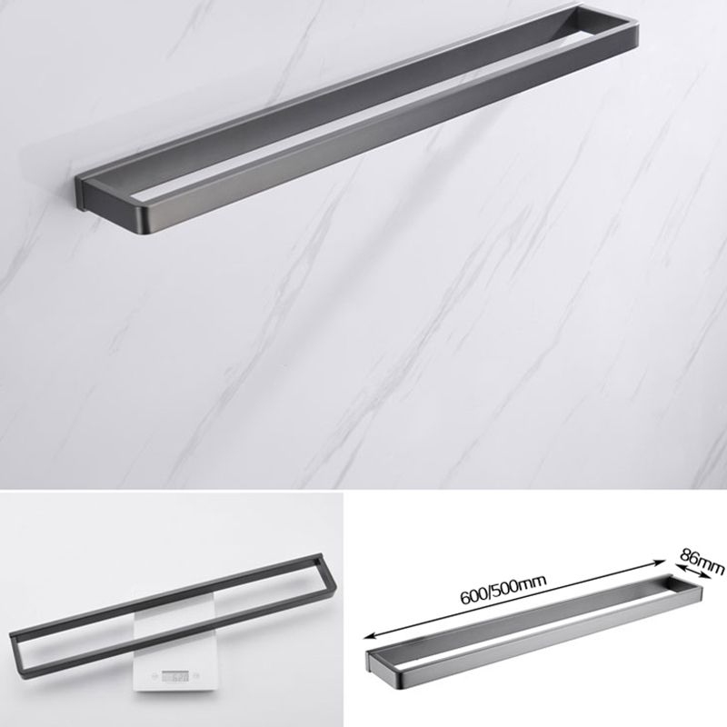 Lisslune | Gray 5-piece modern bathroom accessory set made of stainless steel