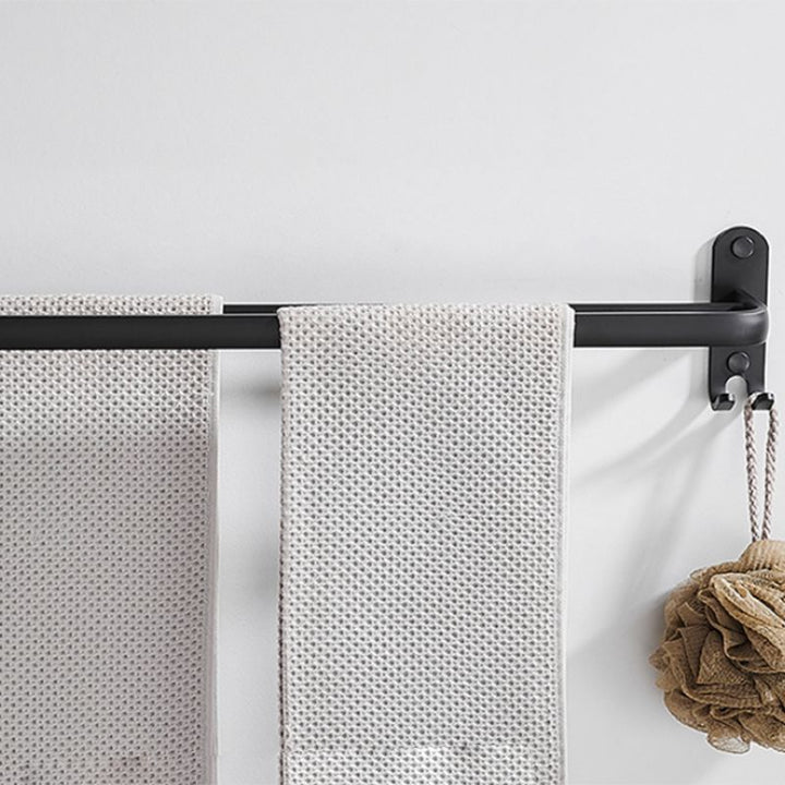 Lisslune | Modern Bathroom Accessories Set Black Towel Bar Paper Holder Bathroom Accessories Kit
