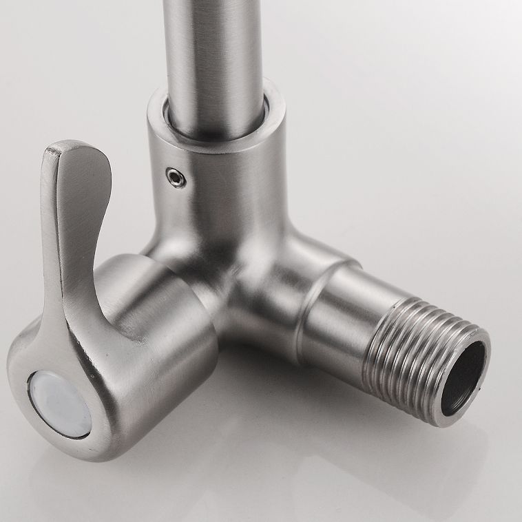 Lisslune | Modern Bridge Water Faucet 304 Stainless Steel Knob Handle Swivel Spout Wall Mounted Faucet
