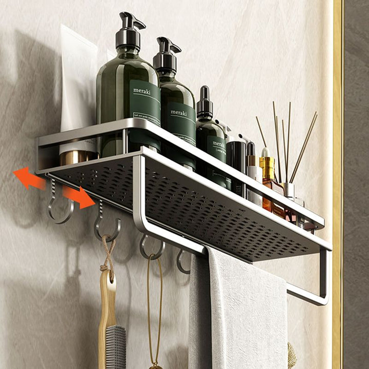 Lisslune | Minimalism Matte Metal Bathroom Accessories Set Modern Bathroom Shelf