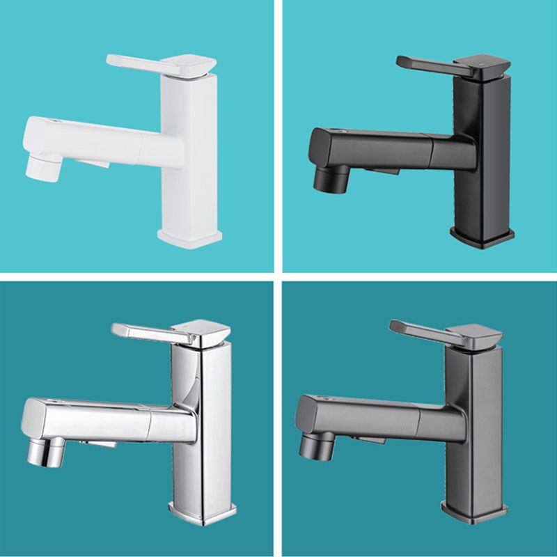 Lisslune | Lever handle fitting Pull-out basin mixer with swivel spout