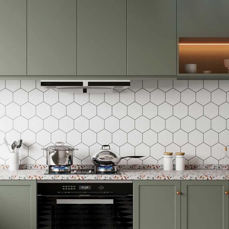 Lisslune | Modern Smooth Mosaic Tile Peel and Stick Wall Tile for the Kitchen