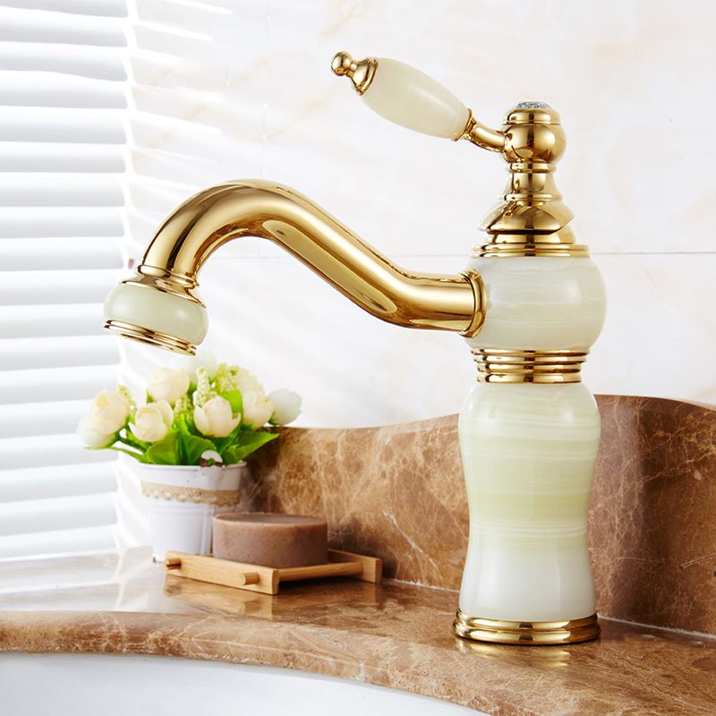 Lisslune | Glam Basin Tap Lever Handle Low Arc Basin Tap Bathroom Tap