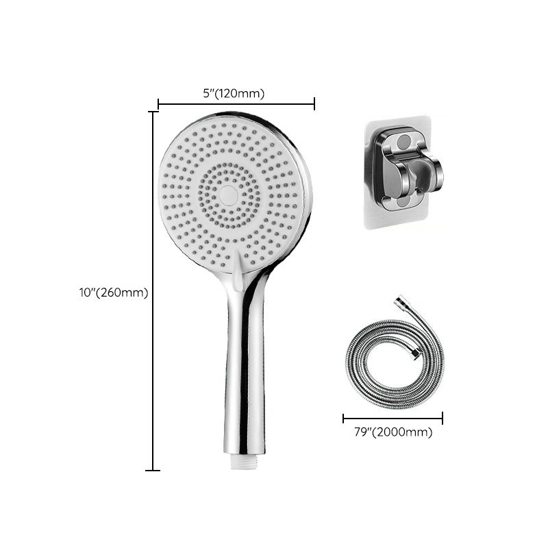Lisslune | Round Shower Head Plastic Handheld Shower with Adjustable Spray Pattern