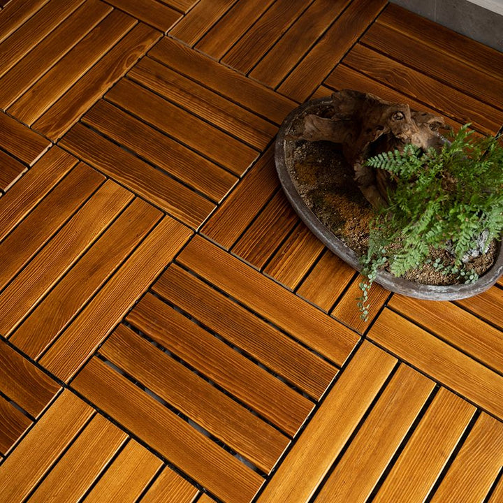 Lisslune | Tradition Waterproof Floor Tile Smooth Click Lock Pine Wood for the Living Room