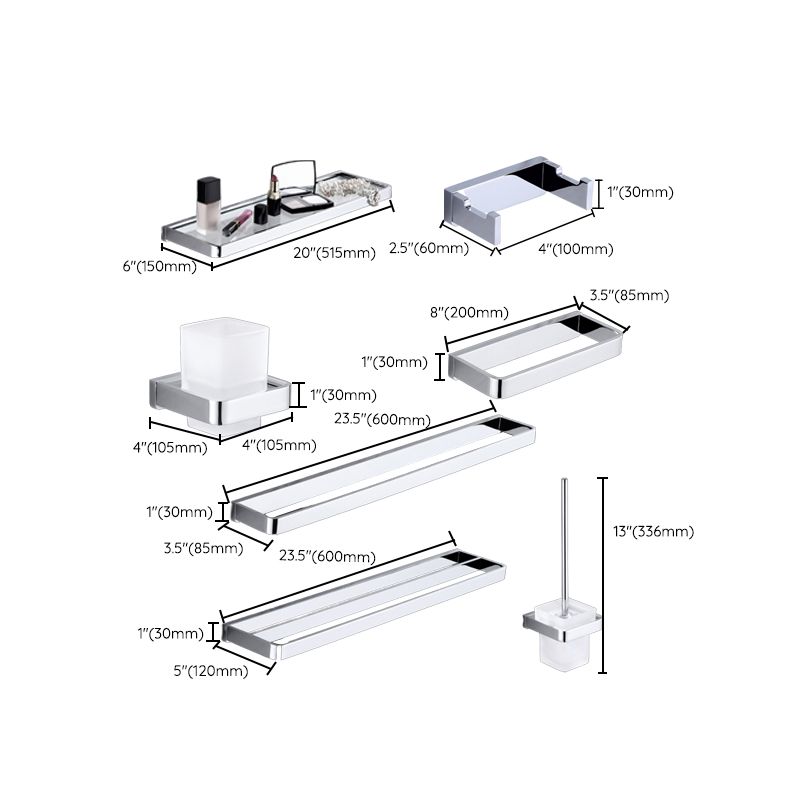 Lisslune | Polished Chrome Bathroom Accessory Set Modern Brass Bathroom Accessory Kit