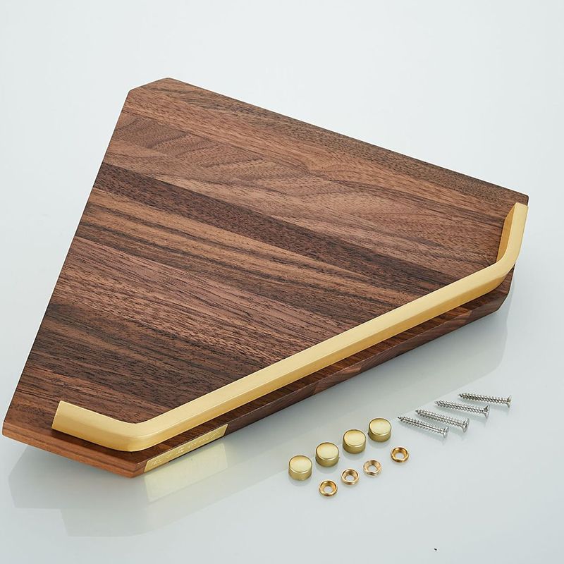 Lisslune | Wood and Aluminum Bath Hardware Set Golden Bathroom Accessories Set