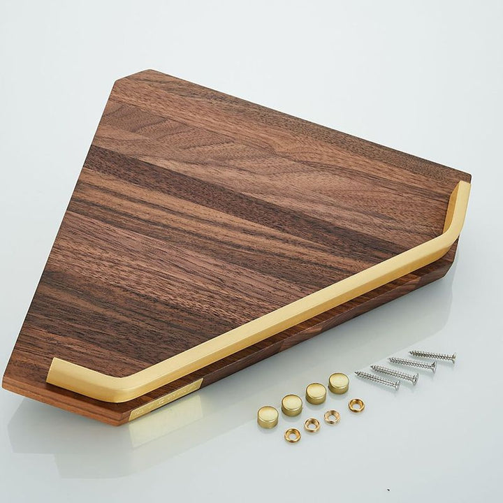 Lisslune | Wood and Aluminum Bath Hardware Set Golden Bathroom Accessories Set