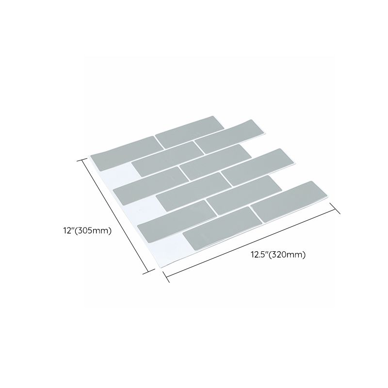 Lisslune | Plastic Peel & Stick Subway Tile Modern Simple Subway Tile Wallpaper