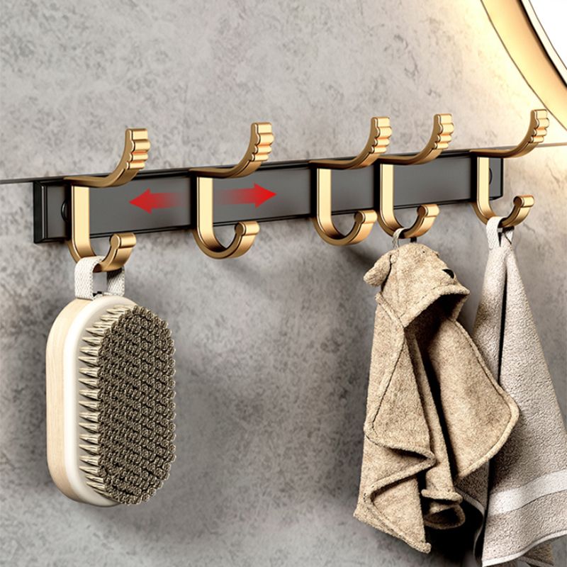 Lisslune | Modern Bathroom Accessory Set Paper Holder Towel Rod Black Bathroom Accessory Set