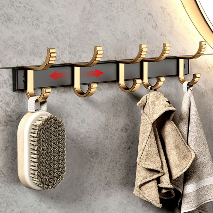Lisslune | Modern Bathroom Accessory Set Paper Holder Towel Rod Black Bathroom Accessory Set