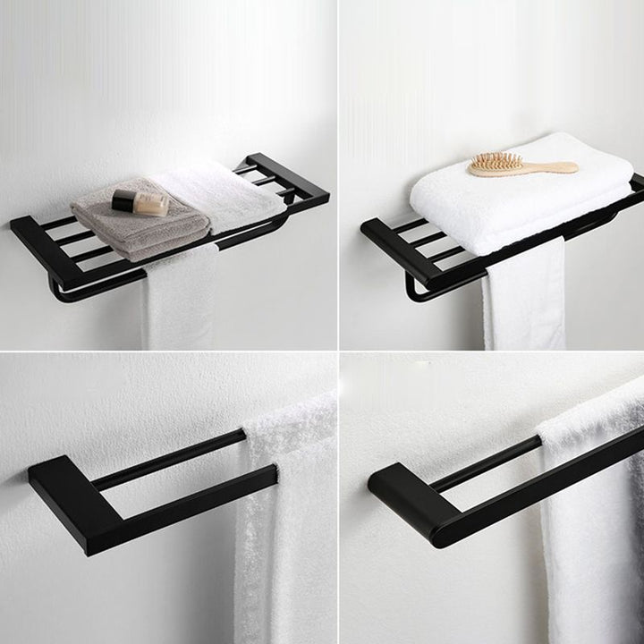 Lisslune | Contemporary bathroom accessory single item or in set made of black metal