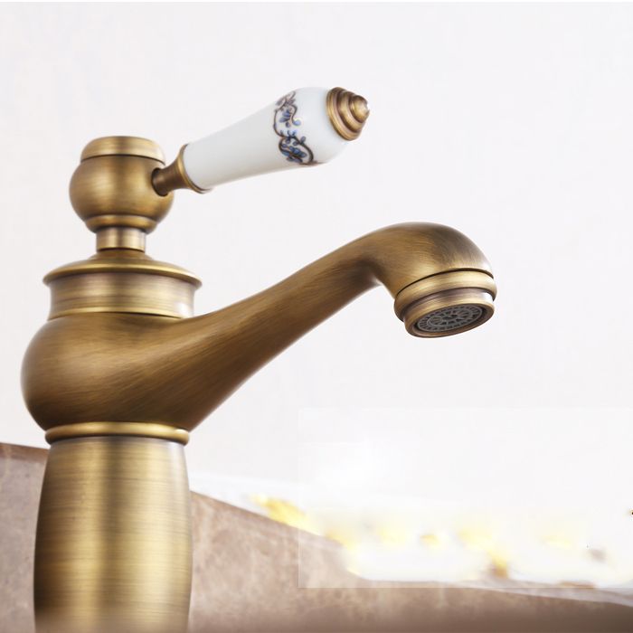 Lisslune | Low-Arch Country Vessel Faucet Single-Lever Brass Faucet for Bathroom