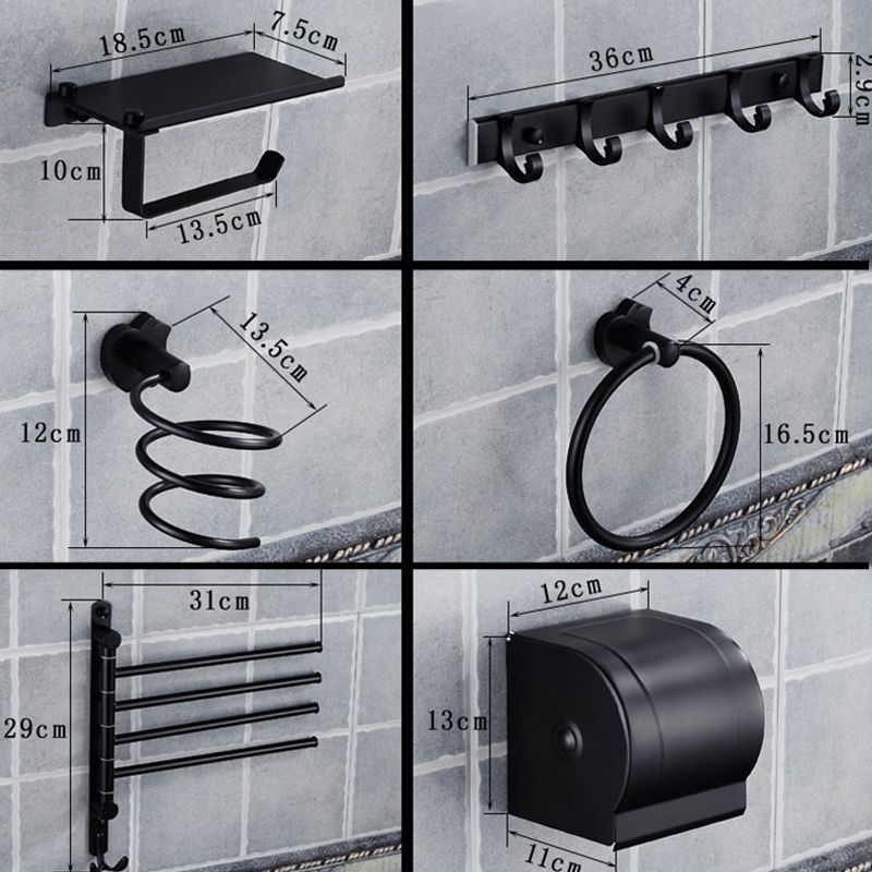 Lisslune | Modern Bathroom Accessories Hardware Set Black Accessories Hardware Set