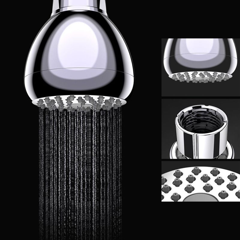 Lisslune | Silver Round Shower Head Standard Spray Pattern Wall Mounted Shower Head