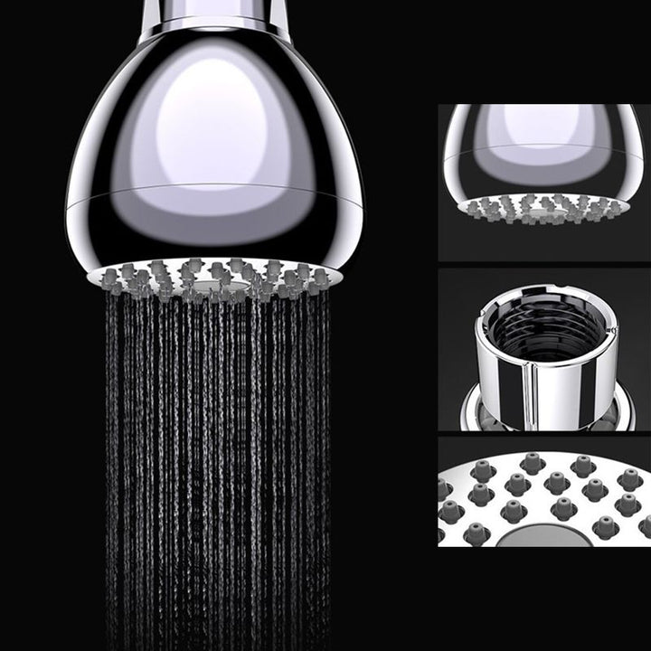 Lisslune | Silver Round Shower Head Standard Spray Pattern Wall Mounted Shower Head