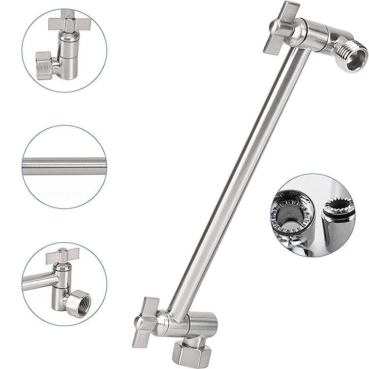 Lisslune | Modern square shower head wall mount standard spray fixed shower