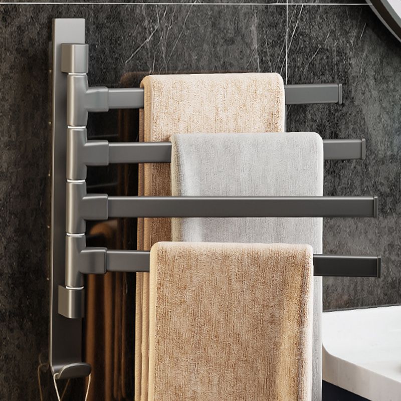 Lisslune | Contemporary Gray Bathroom Accessory Set Aluminium Towel Holder