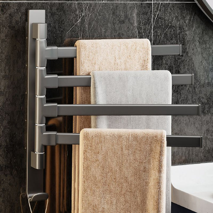 Lisslune | Contemporary Gray Bathroom Accessory Set Aluminium Towel Holder