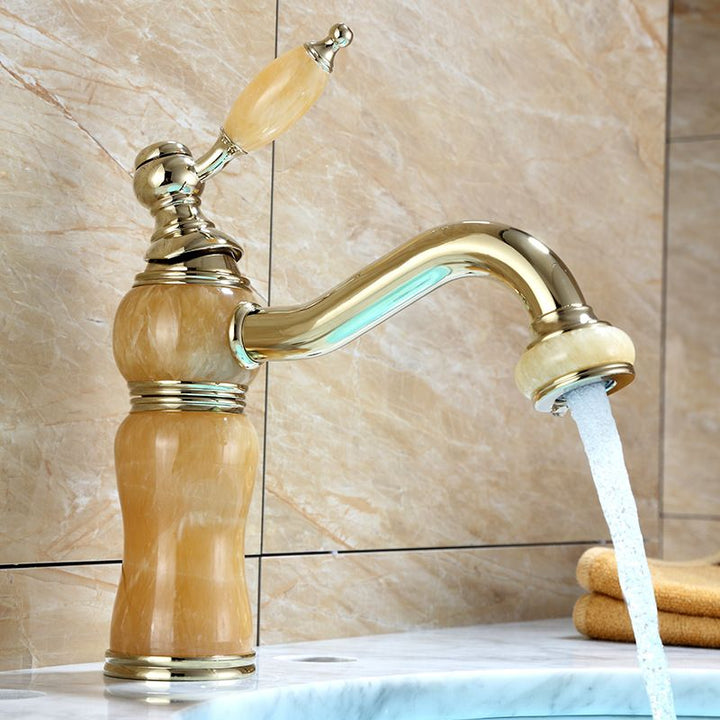 Lisslune | Luxury Vessel Faucet Brass Lever Handles Low Arc Sink Faucet